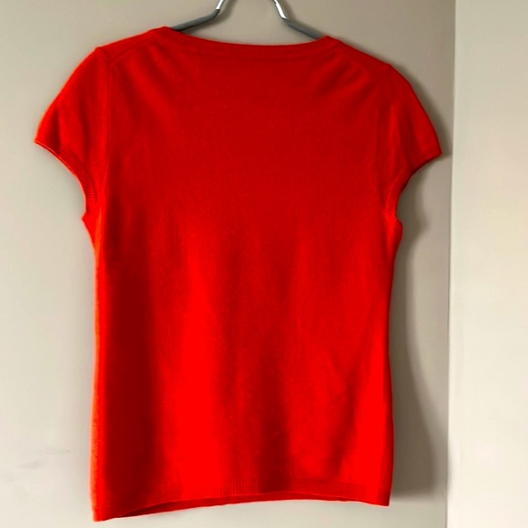 Cashmere sweater short sleeve- burnt orange - Picture 4 of 7